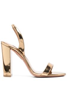Aquazzura sandales à talon épais - Or