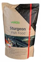 Velda Sturgeon Fish Food 3000ml - 3mm GMO-Vrij Bodemvoer voor Steuren, Optimale Gezondheid