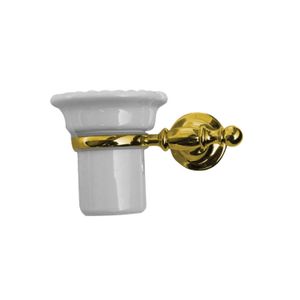 Bekerhouder Sapho Perla Hangend 5.5x15 cm Goud / Wit Sapho