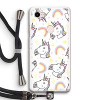 Rainbow Unicorn: Pixel 3 Transparant Hoesje met koord