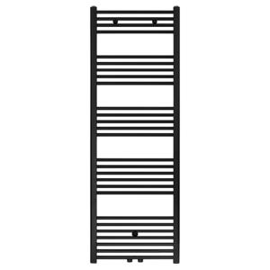 Handdoekradiator Belrad | 160x50 cm | CV radiator | Midden aansluiting | 721 watt | Zwart mat geborsteld