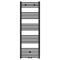 Handdoekradiator Belrad | 160x50 cm | CV radiator | Midden aansluiting | 721 watt | Zwart mat geborsteld