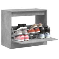 VidaXL Schoenenkast 80x42x69 cm bewerkt hout betongrijs