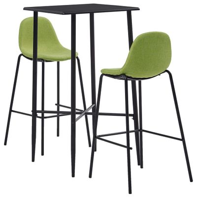 vidaXL 3-delige Barset stof groen