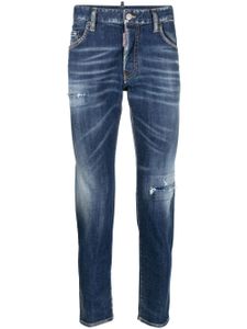 DSQUARED2 jean skinny à effet usé - Bleu