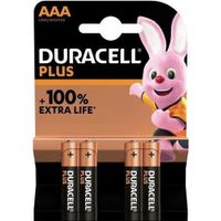 Duracell Batterij plus power mini penlite lr03/aaa per 4 op kaart