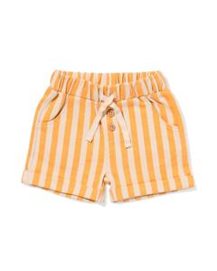 HEMA Baby Sweatshort Strepen Geel (geel)