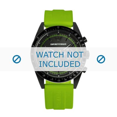 Armani horlogeband AR6115 Silicoon Groen 23mm