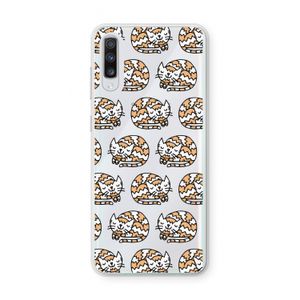 Slapende poes: Samsung Galaxy A70 Transparant Hoesje