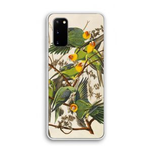 Carolinaparkiet: Samsung Galaxy S20 Transparant Hoesje