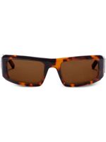 Palm Angels Eyewear Kerman rectangular-frame sunglasses - Marron