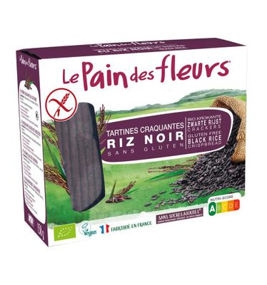 Zwarte rijst crackers bio
