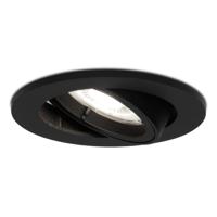 Oslo LED inbouwspot - 4 Watt 345 Lumen - 6500K Neutraal wit - GU10 - Dimbaar - Rond - Kantelbaar - IP20 Stofdicht - Zwart