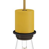 Fitting lamp koper e27 glad ontwerp met lampenkap ring