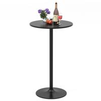 Ronde Bistrotafel 101,5 cm Bartafel Omvormbaar tot 56 cm Salontafel Hoge Pubtafel Metalen Onderstel voor Bar Eetkamer Restaurant
