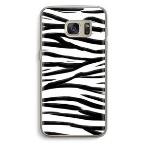 Zebra pattern: Samsung Galaxy S7 Transparant Hoesje