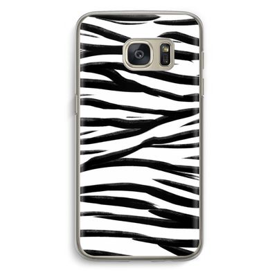 Zebra pattern: Samsung Galaxy S7 Transparant Hoesje