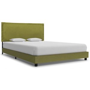 Bedframe stof groen 140x200 cm