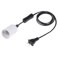 E27 Wire Cap schakelaar lamp houder kroonluchter stopcontact met 1.5 m verlengkabel US plug (wit)