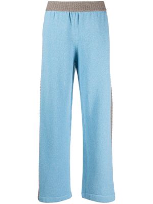 Barrie pantalon de jogging à détails rayés - Bleu