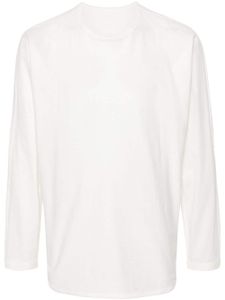 Homme Plissé Issey Miyake t-shirt en coton à manches longues - Blanc