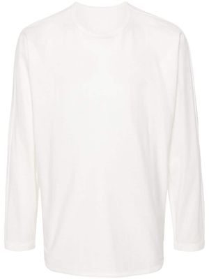 Homme Plissé Issey Miyake t-shirt en coton à manches longues - Blanc