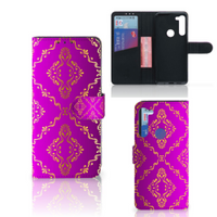 Wallet Case Motorola G8 Power Barok Roze