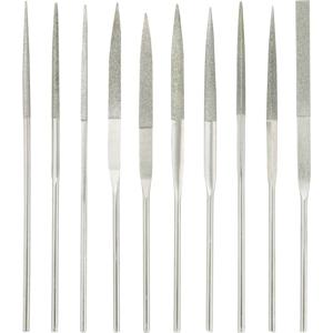 TOOLCRAFT 1553623 Diamant-vijlenset, 10-delig Slaglengte 30 mm Lengte 140 mm 1 stuk(s)