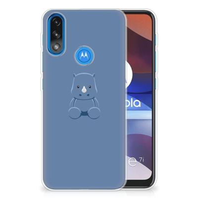 Motorola Moto E7/E7i Power Telefoonhoesje met Naam Baby Rhino Motorola Moto E7/E7i Power Telefoonhoesje met Naam Baby Rhino