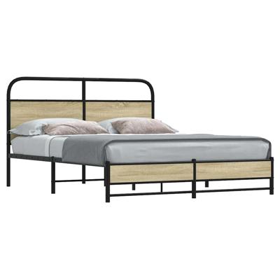 Bedframe zonder matras bewerkt hout sonoma eikenkleur 150x200cm
