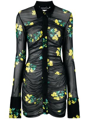 Richard Quinn Jurk met bloemenprint - Blauw Richard Quinn Jurk met bloemenprint - Blauw