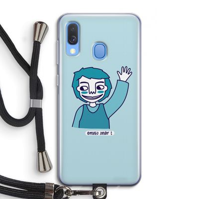 Zwaai: Samsung Galaxy A40 Transparant Hoesje met koord