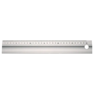 Promat Liniaal | lengte 600 mm | aluminium met handvatrand | dwarsdoorsnede 50 x 5 mm - 4000858737 - 4000858737
