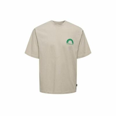 Heren-T-Shirt met Korte Mouwen Only & Sons Onskasen Rlx Grijs - Maat: S