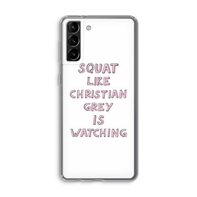 Christian Grey: Samsung Galaxy S21 Plus Transparant Hoesje