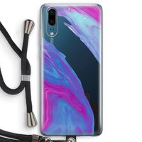 Zweverige regenboog: Huawei P20 Transparant Hoesje met koord