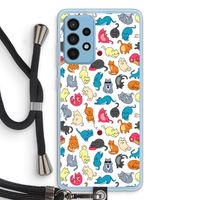Kleurrijke katten: Samsung Galaxy A52 Transparant Hoesje met koord