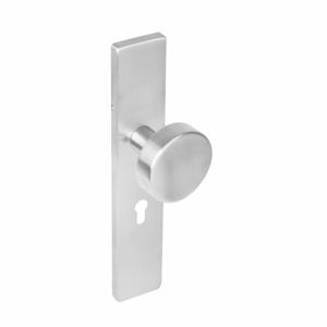 Intersteel Knop op rechthoekig schild profielcilindergat 55mm - RVS