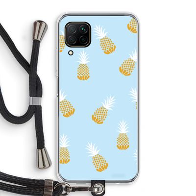 Ananasjes: Huawei P40 Lite Transparant Hoesje met koord