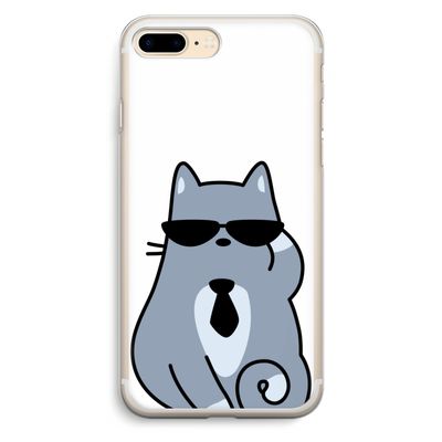 Cool cat: iPhone 7 Plus Transparant Hoesje