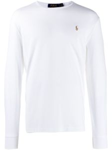 Polo Ralph Lauren t-shirt manches-longues à logo brodé - Blanc