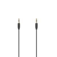 Hama Audiokabel, 3,5mm jack - 3,5mm jack, stereo, verguld, ultradun, 5,0 m Mini jack kabel Zwart