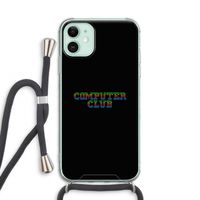 Retro: iPhone 11 Transparant Hoesje met koord