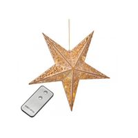 Houten kerststerren hangdecoraties met verlichting 40 cm Houten kerststerren hangdecoraties met verlichting 40 cm