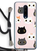 Katten: OnePlus 7 Pro Transparant Hoesje met koord