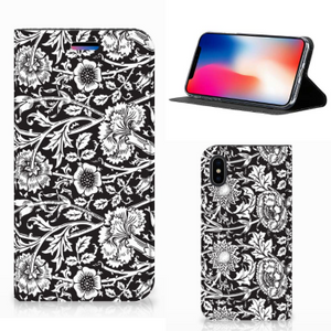 Apple iPhone X | Xs Smart Cover Black Flowers