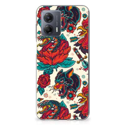 Siliconen Hoesje met foto voor Motorola Moto G53 Old Skool
