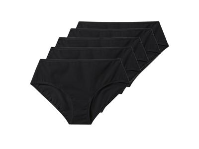 esmara Set van 5 dames onderbroeken (Zwart, L (44/46))