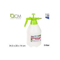 Plantenspuit met hoge druk sproeier/vernevelaar - kunststof - 3 liter - groen/wit - 34 cm