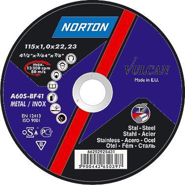 NORTON Cutting discs 125x1.0x22 vulcan